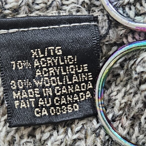 Profilo Sport Sweater Mens XL Marled Beige LS Crew Neck Wool Blend Preppy VTG - Picture 10 of 15